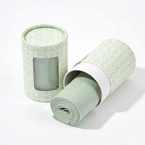 Boîte cadeau cylindrique en papier kraft écologique de haute qualité, emballage personnalisé pour sous-vêtements, chaussettes et vêtements - Product Image 3