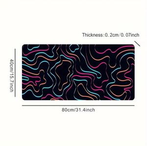Custom Eco-Friendly Natural Rubber & Recycled PET Gaming Mouse <b>Pad</b>-Water Resistant <b>Scratch</b> Proof Topographic Map Design - Product Image 2