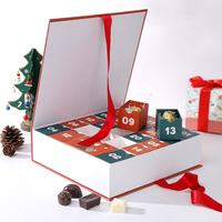 Boîte cadeau de Noël personnalisable, calendrier de l'Avent créatif à double ouverture, étanche, écologique, portable, pour l'ouverture du calendrier des jours