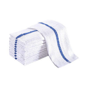 Ensemble de serviettes de salon en coton 100% à séchage rapide, rayées, noires unies, tissées - Serviettes de bain/cuisine/salle de sport - Product Image 1