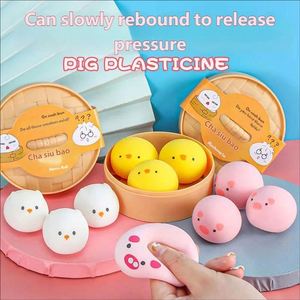 New Dumpling Stress Balls <b>Fidget</b> Sensory Squeeze Squishy Dumpling Toy Stress Relief Bun Toy with Food Steamer Stretchy Toys - Product Image 6
