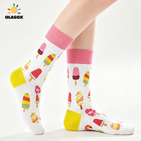 Chaussettes en coton personnalisées pour hommes et femmes avec faible MOQ, 360 °   Chaussettes de sport chaudes à motif imprimé numérique par sublimation 3D sur toute la surface