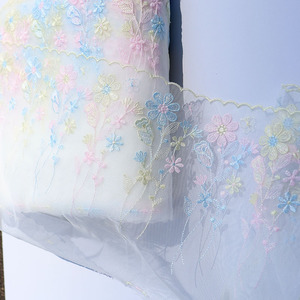 Elegante tessuto a rete in pizzo ricamato in stile giapponese, stile 22cm, Vintage, abbigliamento Sexy per bambini, rifiniture per biancheria intima a fiori colorati - Product Image 4