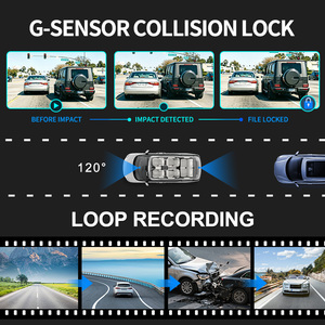 1080P 4 Canali 360° °   Dash Cam Panoramica con Registrazione Anteriore/Posteriore/Sinistra/Destra, Sensore G, Monitoraggio Parcheggio 24H per Taxi e Auto Familiari - Product Image 2