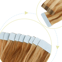 Extensions de cheveux humains à bandes adhésives invisibles, double épaisseur, Remy vierges, avec cuticules intactes