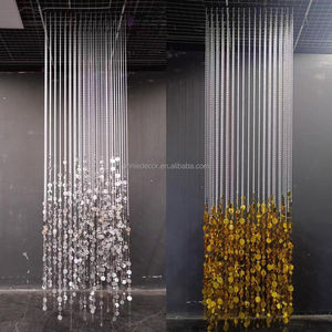 <span class=keywords><strong>Tende</strong></span> Decorative Moderne Personalizzate con Paillettes <span class=keywords><strong>Argento</strong></span> <span class=keywords><strong>e</strong></span> <span class=keywords><strong>Oro</strong></span>, Drappeggi Lunghi per Decorazioni di Matrimoni, Feste ed Eventi - Product Image 2