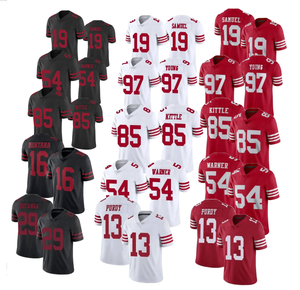 Nuevo Modelo de Tercera Generación San <span class=keywords><strong>Francisco</strong></span> # 13 Purdy # 23 McCaffrey # 54 Camisetas de Fútbol Americano Warner Cosidas de Primera Calidad - Product Image 1