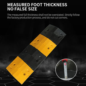 Bumps de velocidad de goma de estilo <span class=keywords><strong>europeo</strong></span> 5CM cinturón amortiguador de reducción de velocidad de Carretera alta 495*600*50mm Placa de límite de velocidad comercio exterior - Product Image 4