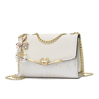 Vente directe usine Dropshipping Nouveauté 2022 Sac bandoulière simple carré moyen en PU à paillettes avec fermeture éclair, style mode coréenne pour femme