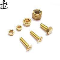 Laiton personnalisé d'usine H59 H62 cuivre Bronze écrous hexagonaux M3 M52 confiture lourde DIN934 DIN555 DIN970 ISO4032 finition polie pour l'exploitation minière