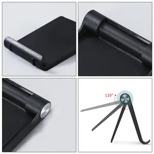 Wholesale Desk Phone Holder Black Desktop Portable Foldable Phone Stand For Corporate