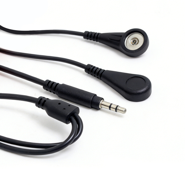 3.5mm TRS Audio to SR 4.0mm Nickel-Plated Female Snap Cable with Copper Conductor and PVC Insulation