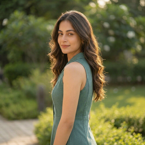 Vestido Midi Verde sin Mangas con Cuello en V, de Algodón y Fibra de Bambú, Informal, Transpirable, Tejido, de Color Sólido, para Uso Diario - Product Image 1