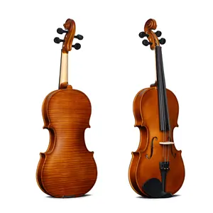 Factory supply full size 44 electric violin spruce wood top with case