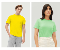 T-shirt d'été à manches courtes et col rond 100 % coton 205g, décontracté, séchage rapide, respirant, design vierge, logo personnalisé, uniforme de groupe de travail