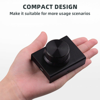 COKYIS Mini contrôleur de volume USB en métal avec LED bleue pour PC portable avec amplificateur - Plug and Play