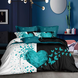 الفاخرة 3D الرقمية الطباعة رقيق الألياف لحاف مجموعة غطاء رومانسية نمط غطاء لحاف الملكة - Product Image 4