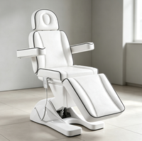 Table de massage électrique hydraulique pour soins du visage et spa, avec coussin en cuir PU, lit de traitement réglable pour salon de beauté - Portable