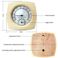 Accessoires pour sauna sec : Thermomètre-hygromètre (2-en-1)