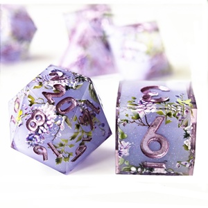 Mini planète résine polyédrique D & D jeu de dés <span class=keywords><strong>Logo</strong></span> personnalisé Dragon et donjon résine haute qualité 7 pièces Opp sac jouets pour jeux du MDN - Product Image 3