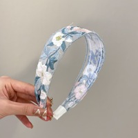 Nouveau bandeau de fleurs brodées de style chinois pour les filles bandeau noué en organza brodé de style ethnique gracieux