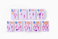 2026 Hot Selling Modern American Mahjong Tiles Acrylic Cheeky Line Lilac High Grade Custom Portable Durable Luxury Family Game