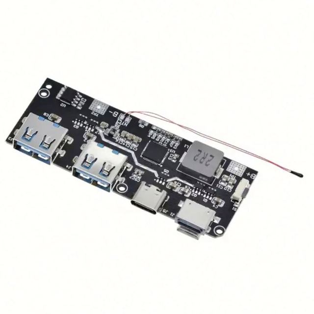QC4.0 QC3.0 LED Dual USB 5V 4.5A 22.5W Micro Type-C Mobile Power Bank 18650 Charging Module Temperature Circuit Protection Board