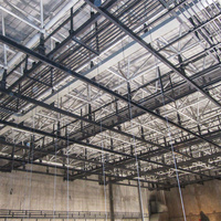 Structure de cadre d'espace en acier léger préfabriqué de toit en dôme personnalisé de 30m pour le service de traitement de pliage de bâtiment de hangar inclus