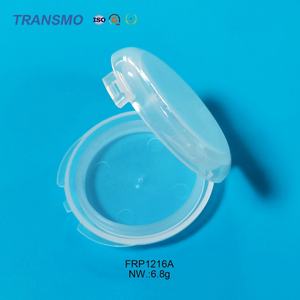 Emballage biodégradable transparent pour blush, palette de fards à paupières individuels, étui compact rond, conteneur en plastique et PP pour parfum - Product Image 1