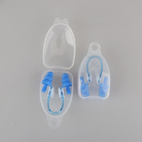 Pour adultes enfants natation pince-nez bouchons d'oreilles confortable Silicone souple oreille Clips ensemble Surf plongée piscine accessoires