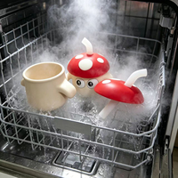 Tasse d'apprentissage pour bébé en forme de champignon avec paille, pour aliments, collations, boissons et eau, compatible lave-vaisselle, pour nouveau-né