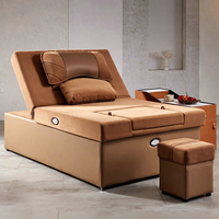 Table de massage électrique moderne pour SPA à domicile, idéale pour les soins corporels et les tatouages, avec fonction de bain de pieds pour les thérapeutes et tabouret
