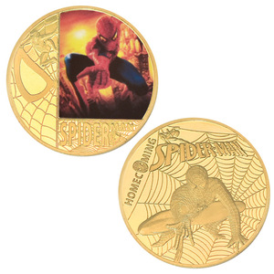 5 Pièces de Monnaie Commémoratives Spider-Man Thème Films Classiques Américains Dorées Marvel Super Héros Cadeaux de Collection - Product Image 4