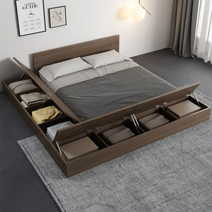 Bedroom Furniture King Size Wooden <b>Bed</b> With <b>Storage</b> Japanese Style Platform Wood Headboard BZ-1610 Wood Tatami <b>Bed</b> With Headboar - Product Image 3