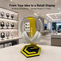 Support d'affichage pour écouteurs personnalisé, support d'affichage pour écouteurs sur comptoir pour présentoir de magasin