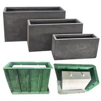 Moule à pot rectangulaire en béton moderne, moule à pot de fleurs en fibre de verre avec doublure en silicone pour pots de jardin