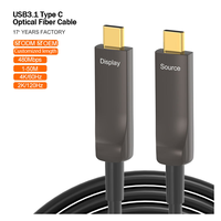 Cable de Fibra Óptica USB 3.1 A085 de 4 Núcleos, Carga Rápida de 60W, 10Gbps, Tipo C Macho a Macho para Sistema de Audio y Datos para Conferencias