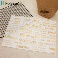 Papier sulfurisé imprimé sur mesure pour sandwich Hamburger Deli utiliser des feuilles enduites de cire manufacturée pour l'emballage de gâteau