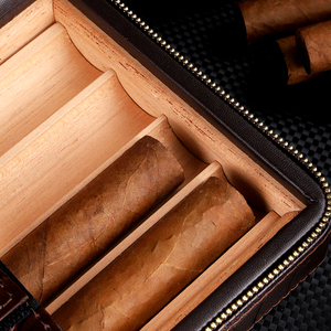 Trong kho du lịch xì gà trường hợp-cá Nhân Gỗ PU da Humidor cho xì gà lưu trữ phụ kiện giao hàng nhanh chóng - Product Image 5