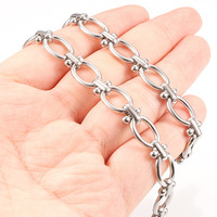 Chaîne en acier inoxydable à perles en forme de 8, collier et bracelet personnalisés tendance, bijoux inaltérables, apprêts de bijouterie