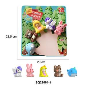 सीमा पार बच्चों के खिलौने मजेदार इंटरैक्टिव प्लास्टिक विनाइल फार्म पशु फिंगर गुड़िया सेट रंग बॉक्स पैकेजिंग 7-14 थोक - Product Image 3