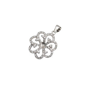 Colgante de Plata S925 con Forma de Flor Wenchi para Mujer, Collar de Perlas Hecho a Mano, Soporte Vacío para Joyería Personalizada, Accesorios DIY - Product Image 5