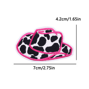 Patch brodé personnalisé avec logo lettre, bordure Merrow, thermocollant, en polyester, prix usine, vente en gros - Product Image 2