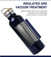Botol Air Terisolasi Termal BSCI 12oz/350ml Dinding Ganda Stainless Steel Botol Vakum Anak-Anak Botol Olahraga dengan Tutup Bambu