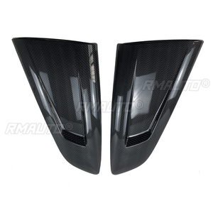 6PCS 2015-2022 for Ford Mustang Car Rear <b>Windows</b> Louver Trim Shutter <b>Cover</b> Vent Scoop Decoration Carbon Fiber Style Glossy Black - Product Image 2