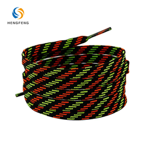 Hengfeng nguồn linh hoạt vải trắng Giày dây năm hình đường chéo màu dây giày phẳng ba màu làm bằng polyester bền - Product Image 6