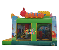 Château gonflable commercial pour enfants, thème animal, château gonflable combiné papillon et abeille, avec toboggan