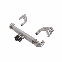 Colector de escape SS304 con escudo térmico completo para Porsche 911 991.1 991.2 GT3 3.8L 4.0L Kit de tuning de carreras