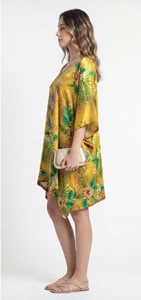 Robe longue caftan africain en viscose pour femme, coupe décontractée, tunique poncho kimono, finition soyeuse, style bohème, idéale pour les vacances et les loisirs. - Product Image 2