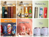 Mesin Printer UV Silinder Kecepatan Tinggi 360 untuk Botol, Kaleng, Cangkir, Printer UV Silinder, Mesin Cetak Rotary Silinder